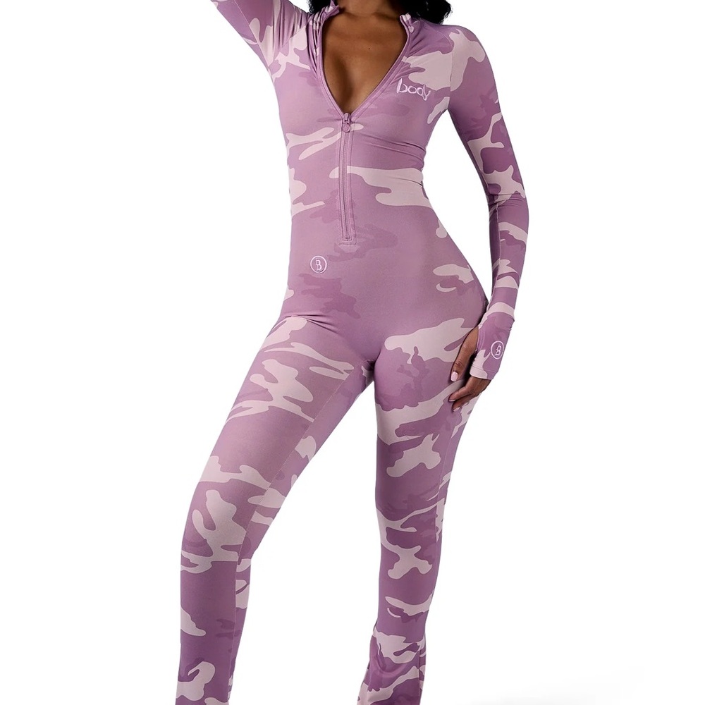 Body By Raven Tracy Camo Pink Jumpsuit